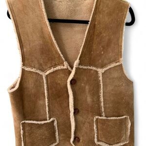 Vintage Shearling Tan Vest